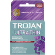 Trojan Ultra Thin Armor Spermicidal Lubricated Condoms - Box Of 3