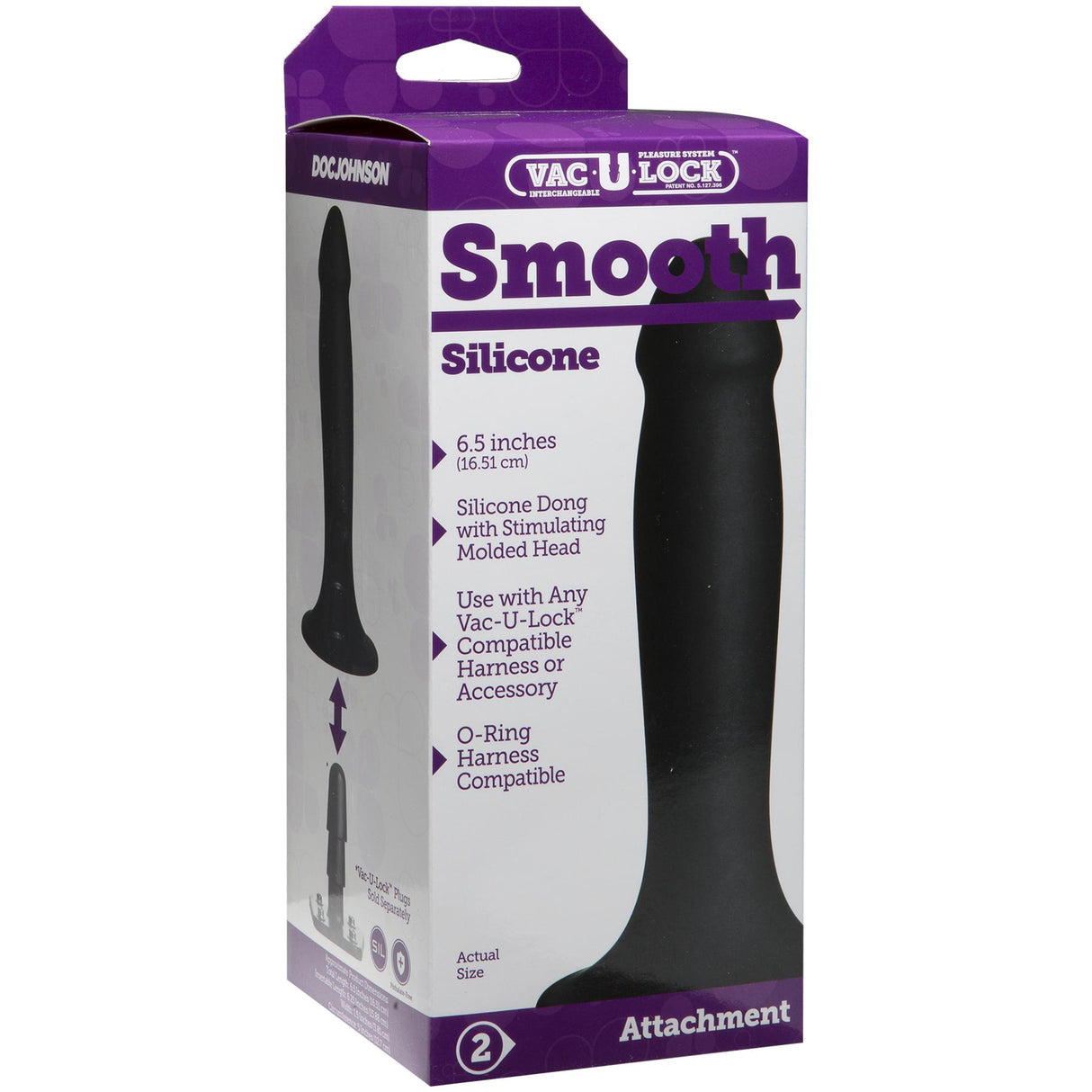 Vac-U-Lock Smooth Silicone Dildo Attachment