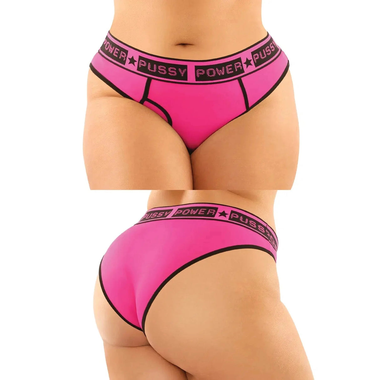 Vibes 2-Pack Pussy Power Micro Brief & Lace Thong