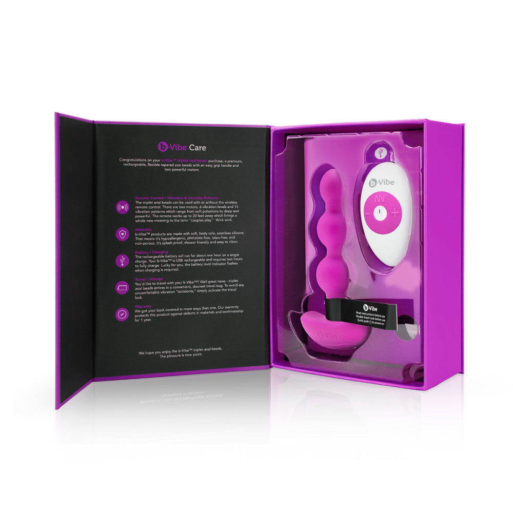 b-Vibe Triplet Remote Control Anal Beads